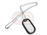 [Maddog] Blank Dog-Tag with Chain and Rubber Case [Custom Emboss]