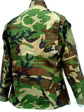 US Airsoft Camo Woodland BDU Uniform Set Shirt Pants L