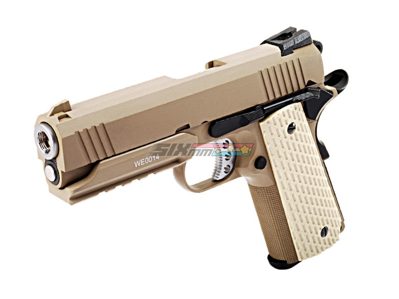 WE-Tech] 4.3 1911 Desert warrior GBB Pistol[Tan] – Asiaairsoft
