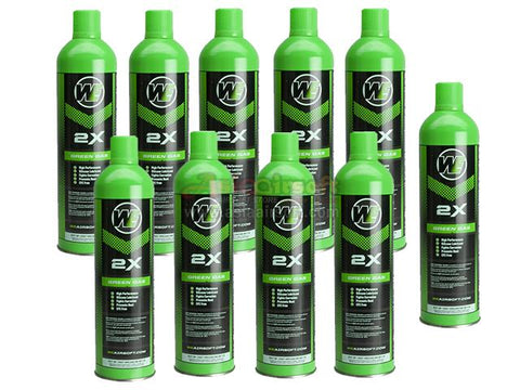 [WE-Tech] Airsoft Premium "2X" High Performance Green Gas[600ml][10pc]