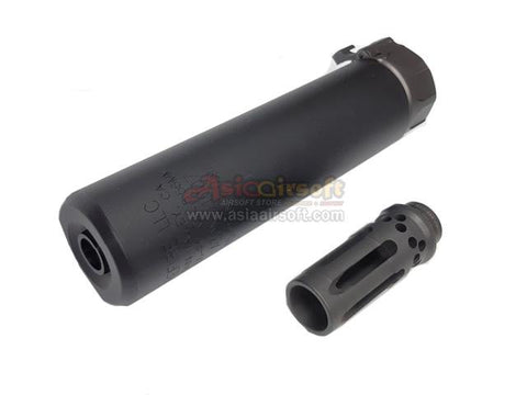 [Airsoft Artisan] SF Style 158mm Socom Silencer W/ 4 Prong Flash Hider[BLK]