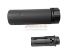 [Airsoft Artisan] SF Style 127mm Socom Silencer W/ 4 Prong Flash Hider[BLK]