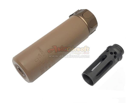 [Airsoft Artisan] SF Style 127mm Socom Silencer W/ 4 Prong Flash Hider[DE]