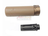 [Airsoft Artisan] SF Style 127mm Socom Silencer W/ 4 Prong Flash Hider[DE]
