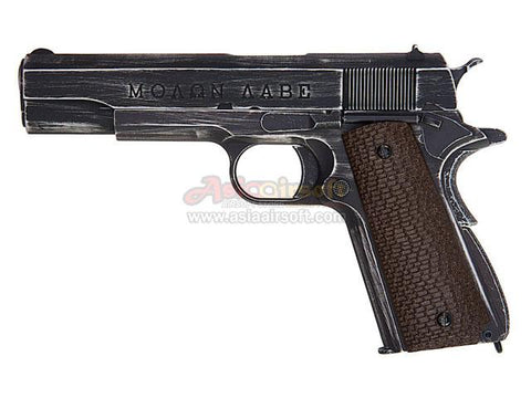 [AW Custom] Classic 1911A1 Molon Labe GBB Pistol[Brown Grip]
