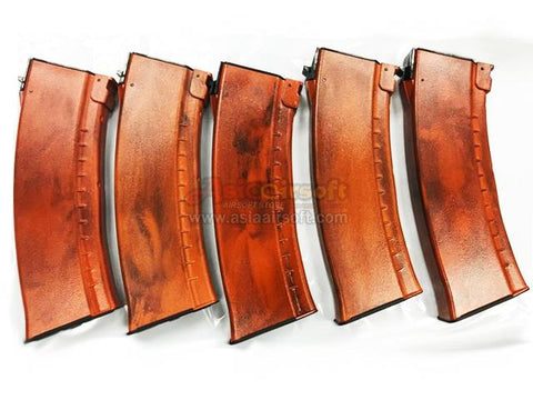 [Maddog] Bakelite Style Mid-Cap AK AEG Magazine[For Tokyo Marui Series][140rds][5pcs][Ver.2]