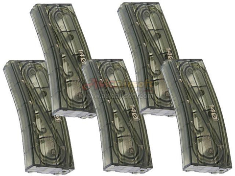 [ARES] M16/M4 Airsoft AEG Mid-Cap Magazine[5pcs/Set][140rds][Transparent]
