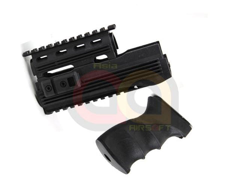 [CYMA][Item No.:C49] AK47/AK74 Railed Hand Guard &amp; Tactical Grip Upgrade Kit [BLK]