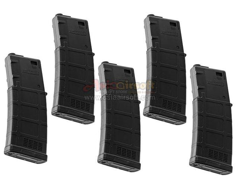 [ARES] M16/M4 AMAG AEG Mid-Cap Magazine[5pcs/Set][130rds][BLK]