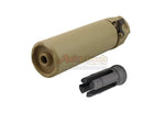 [5KU] QD AAC Style SOCOM 556 MINI2 Silencer with -14mm CCW Flashider[Tan]