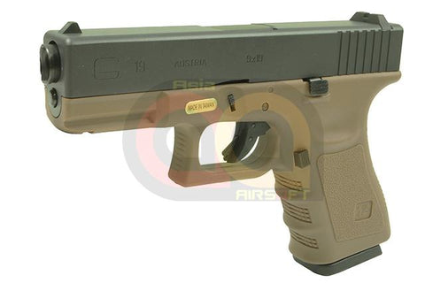 [WE] Full Metal Side Clock 19 GBB Pistol 2 Tone [TAN]