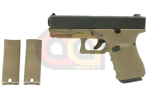 [WE] Full Metal Side Model 19 GBB Pistol 2 Tone [GEN.4] [TAN]