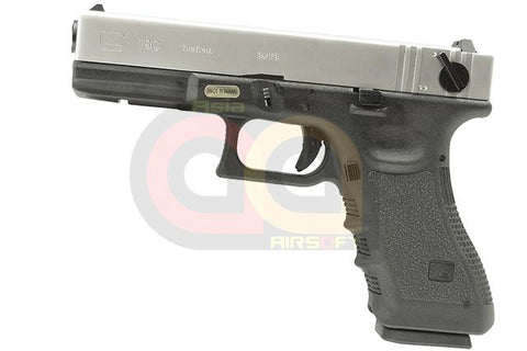 [WE] Full Metal Side Model 18C Fully/Semi Auto GBB Pistol Silver 2 tone [GEN 3] [Dual Tone]
