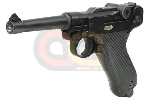 [WE] Full Metal Luger P08 4inch GBB Pistol [BLK] [Short]