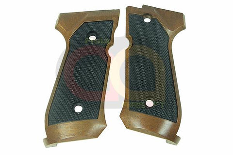 [WE] Pistol Grip Cover for M9 Serice GBB [Wood & Black Color]