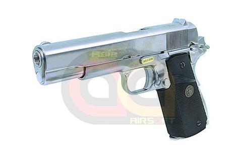 [WE] M1911 Full Metal Rubber Grip GBB Pistol [With Marking][SV]