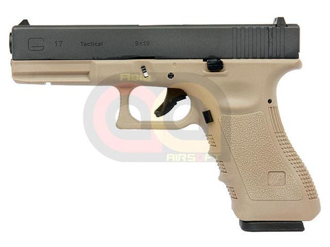 [WE] Full Metal Side 17 2Tone GBB Pistol [GEN 3] [TAN]