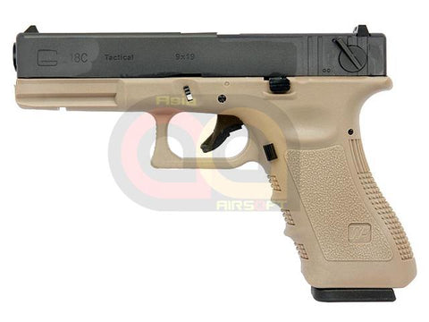 [WE] Model 18C GBB Pistol Gun (Gen. 3) [TAN]