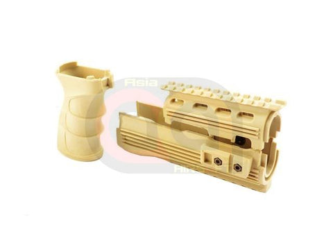 [CYMA][Item No.:C49] AK47/AK74 Railed Hand Guard & Tactical Grip Upgrade Kit [DE]