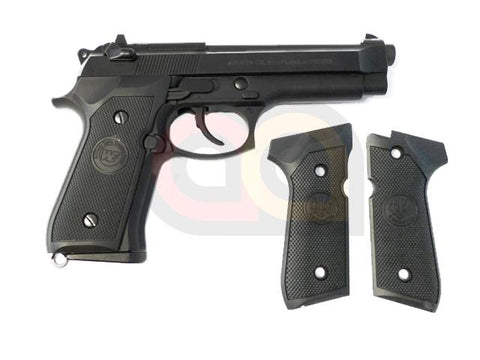 [WE] M92F/M9 GBB Airsoft Pistol with extra Grip [With Marking][BLK]