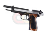 [WE] Fully Metal M92F Airsoft GBB Pistol [Dual Tone][Brown Grip]
