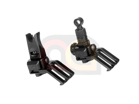 [ARES] KAC Style 45degree Side Flip Up Front & Rear Sight Set[BLK]