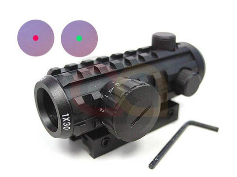1x30 30mm Tri-rail Red/Green Dot Sight AEG Rifle Scope