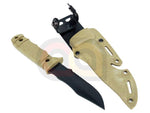 [CYMA][HY-016] Dummy Plastic M37 Seal Pup Knife with Sheath [Tan]