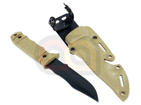 [CYMA][HY-016] Dummy Plastic M37 Seal Pup Knife with Sheath [Tan]