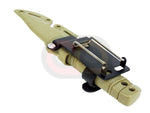 [CYMA][HY-016] Dummy Plastic M37 Seal Pup Knife with Sheath [Tan]