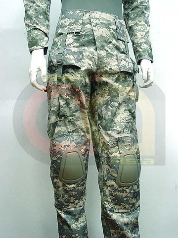 Tactical Combat Pants w/Knee Pads Digital ACU CAMO S