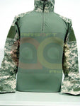 Tactical Combat Shirt w/ Elbow Pad Digital ACU Camo S