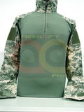 Tactical Combat Shirt w/ Elbow Pad Digital ACU Camo S