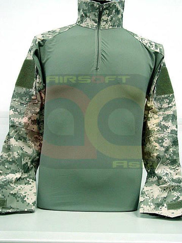 Tactical Combat Shirt w/ Elbow Pad Digital ACU Camo S