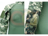 Tactical Combat Shirt w/ Elbow Pad Digital ACU Camo S