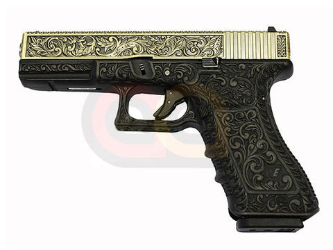 [WE] Model 17 Airsoft GBB Pistol [Golden Slide, Bronze Frame]