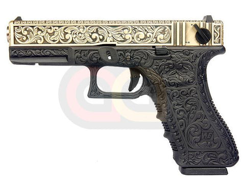 [WE]18C Airsoft GBB Pistol[Golden Slide,Bronze Frame]