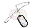 [Maddog] Blank Dog-Tag with Chain and Rubber Case [Custom Emboss]