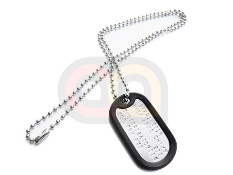 [Maddog] Blank Dog-Tag with Chain and Rubber Case [Custom Emboss]