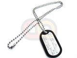 [Maddog] Blank Dog-Tag with Chain and Rubber Case [Custom Emboss]