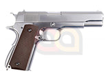 [WE] Full Metal M1911 GBB Pistol [Without Marking][Brown Grip] [Silver]