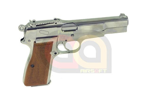 [WE] Full Metal Browning Hi-Power M1935 GBB Pistol[Chromed Plated]