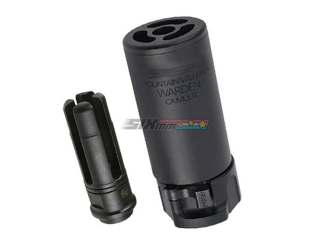 [5KU] QD Warden Blast Silencer with -14mm CCW Flashider[BLK]