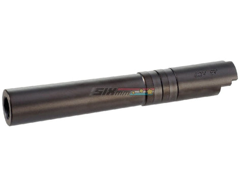 [5KU] Stainless Steel Threaded 4inch Outer Barrel[For Tokyo Marui Hi-Capa 4.3 GBB][BLK]