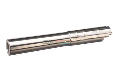 [5KU] Stainless Steel Threaded 4inch Outer Barrel[For Tokyo Marui Hi-Capa 4.3 GBB][SV]