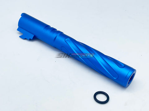 [5KU]Tornado 5 Inch Aluminium Threaded Outer Barrel [For Tokyo Marui Hi-Capa 5.1 GBB][BLU]