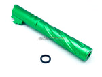 [5KU]Tornado 5 Inch Aluminium Threaded Outer Barrel [For Tokyo Marui Hi-Capa 5.1 GBB][Bright Green]