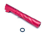 [5KU]Tornado 5 Inch Aluminium Threaded Outer Barrel [For Tokyo Marui Hi-Capa 5.1 GBB][Bright RED]