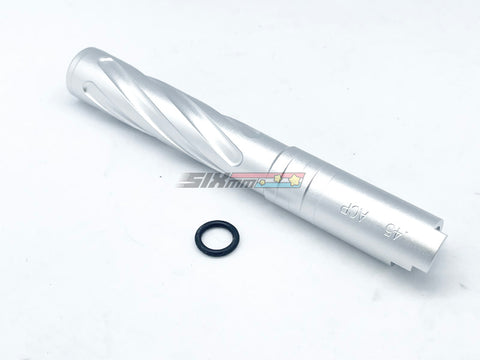 [5KU]Tornado 5 Inch Aluminium Threaded Outer Barrel [For Tokyo Marui Hi-Capa 5.1 GBB][Bright SV]