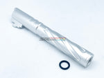 [5KU]Tornado 5 Inch Aluminium Threaded Outer Barrel [For Tokyo Marui Hi-Capa 5.1 GBB][Bright SV]